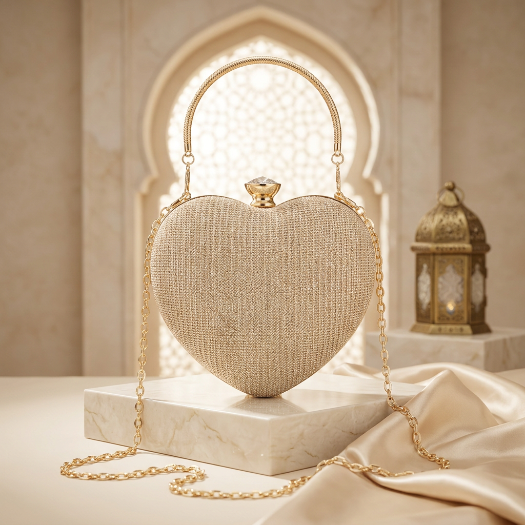 Sac cœur doré LOUPIDUS