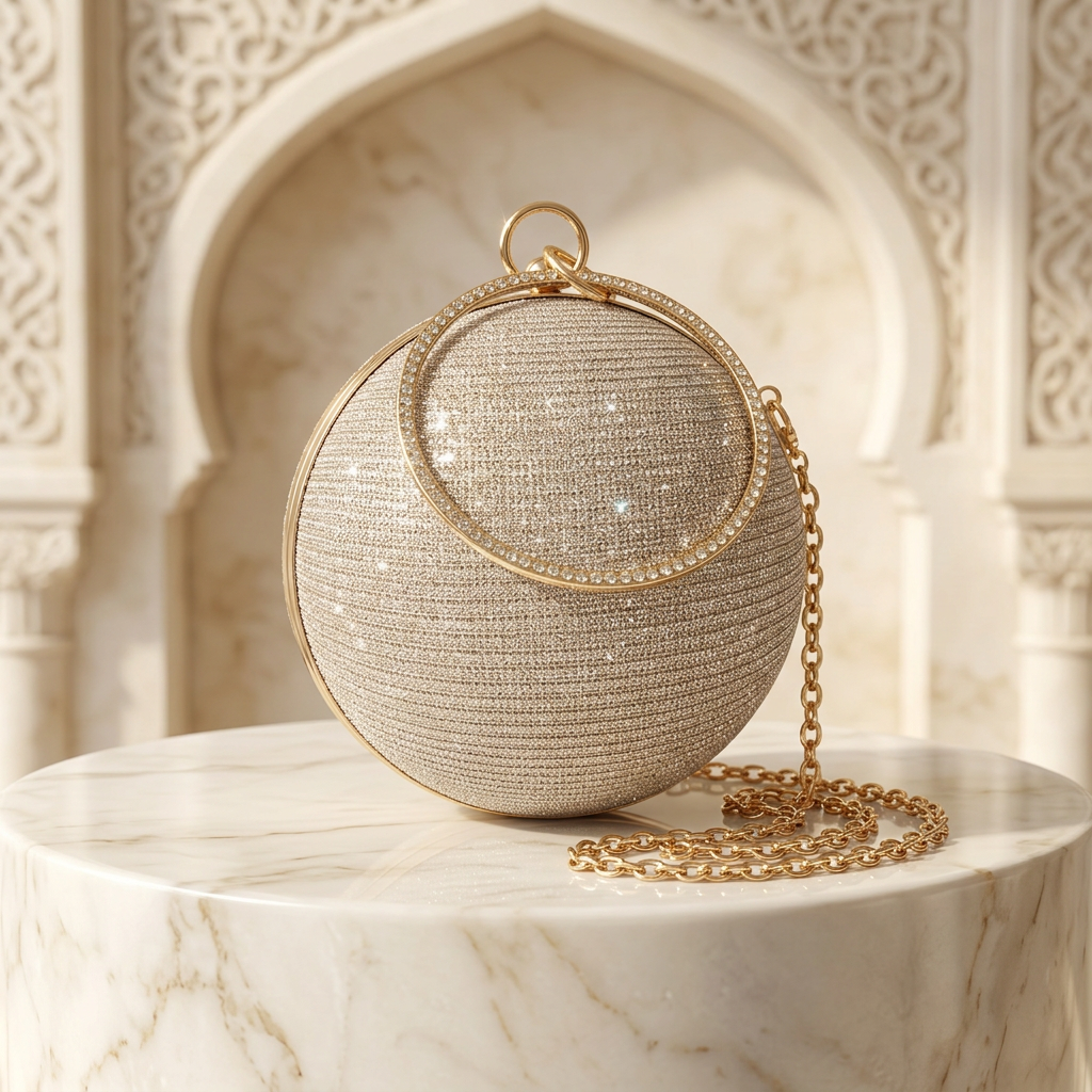 Sac Sphère scintillant dans un décor oriental luxueux