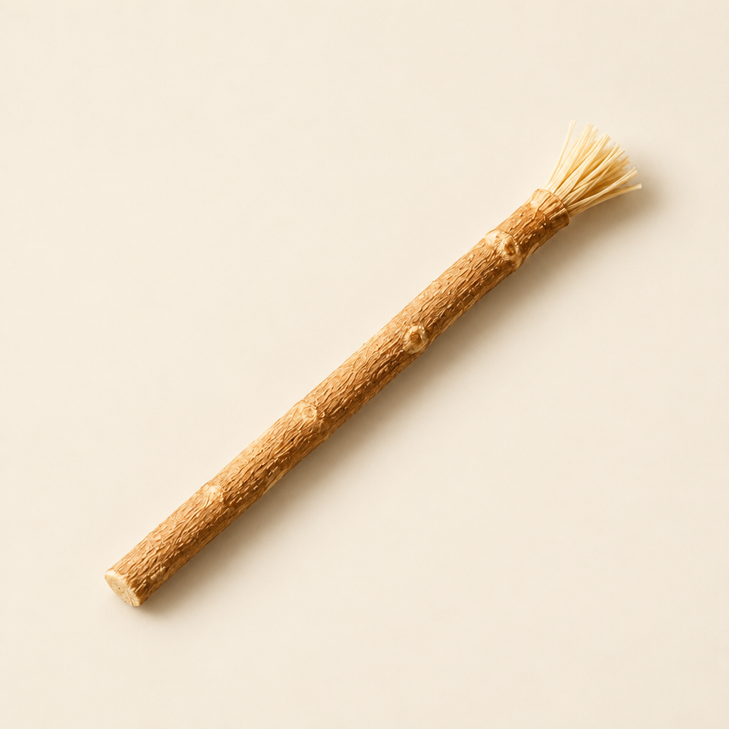 Siwak épais au gabarit d’un stylo sur fond ivoire